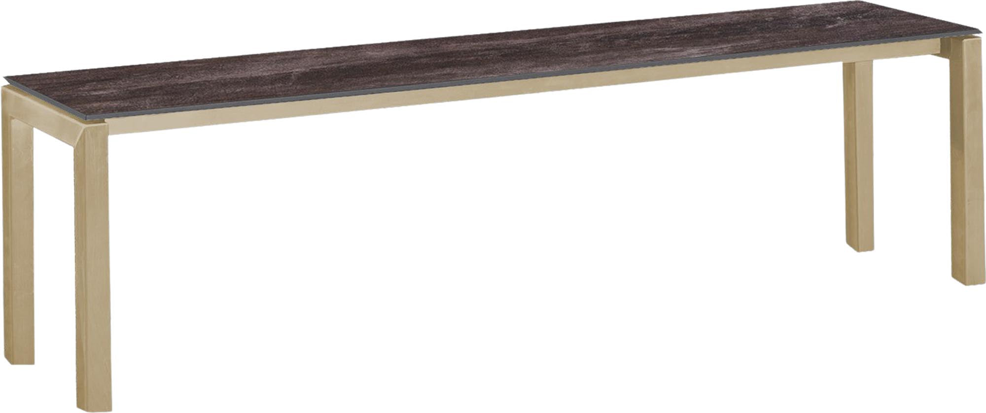 Luzern Glasfaser-Gartenbank Decor 160x32 in Stromboli dunkel / Pastellbraun präsentiert im Onlineshop von KAQTU Design AG. Gartenbank ist von Schaffner