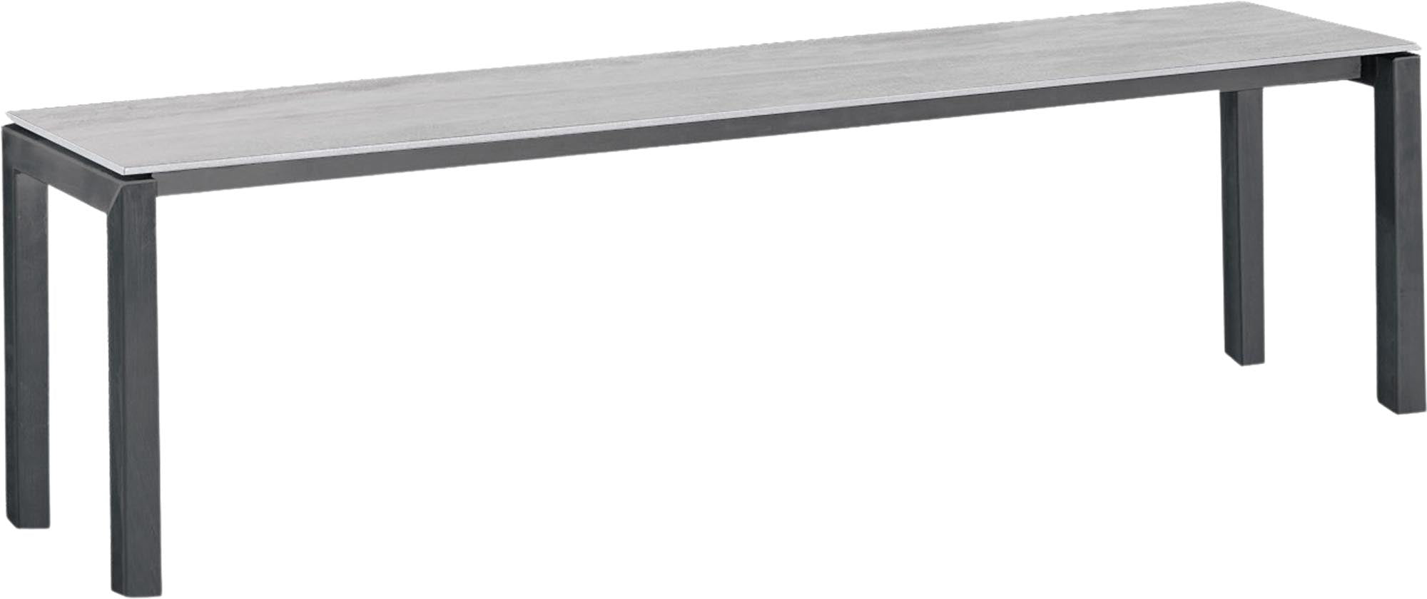 Luzern Glasfaser-Gartenbank Decor 160x32 in Stromboli hell / Anthrazit präsentiert im Onlineshop von KAQTU Design AG. Gartenbank ist von Schaffner