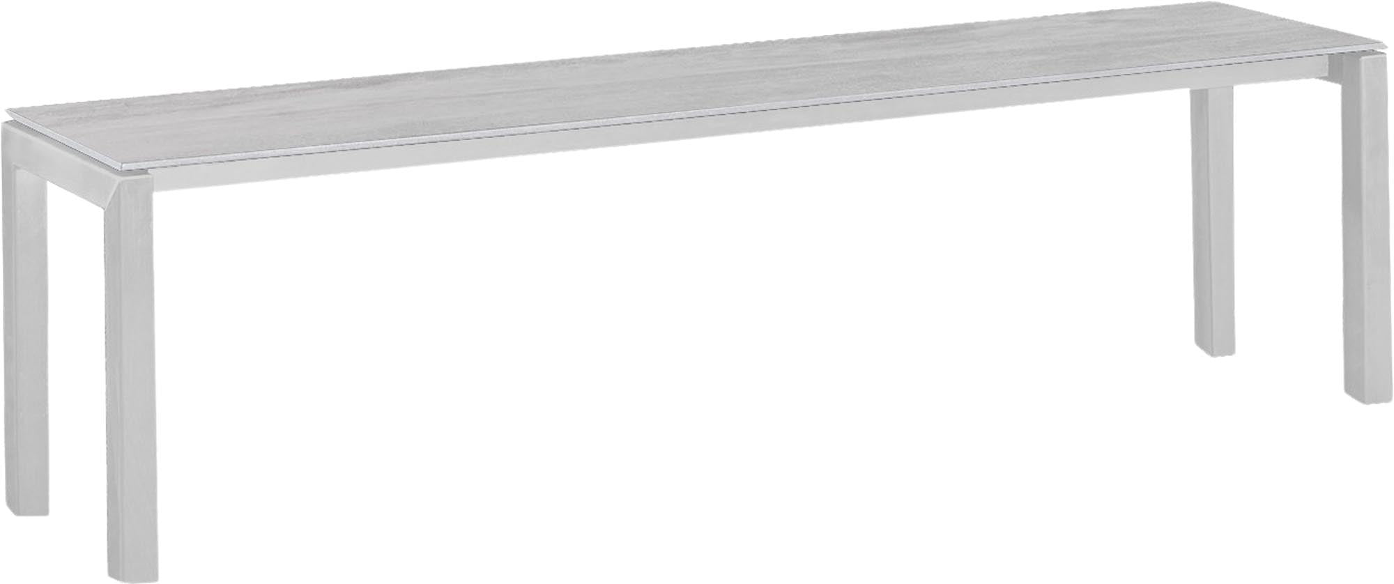 Luzern Glasfaser-Gartenbank Decor 160x32 in Stromboli hell / Weiss präsentiert im Onlineshop von KAQTU Design AG. Gartenbank ist von Schaffner