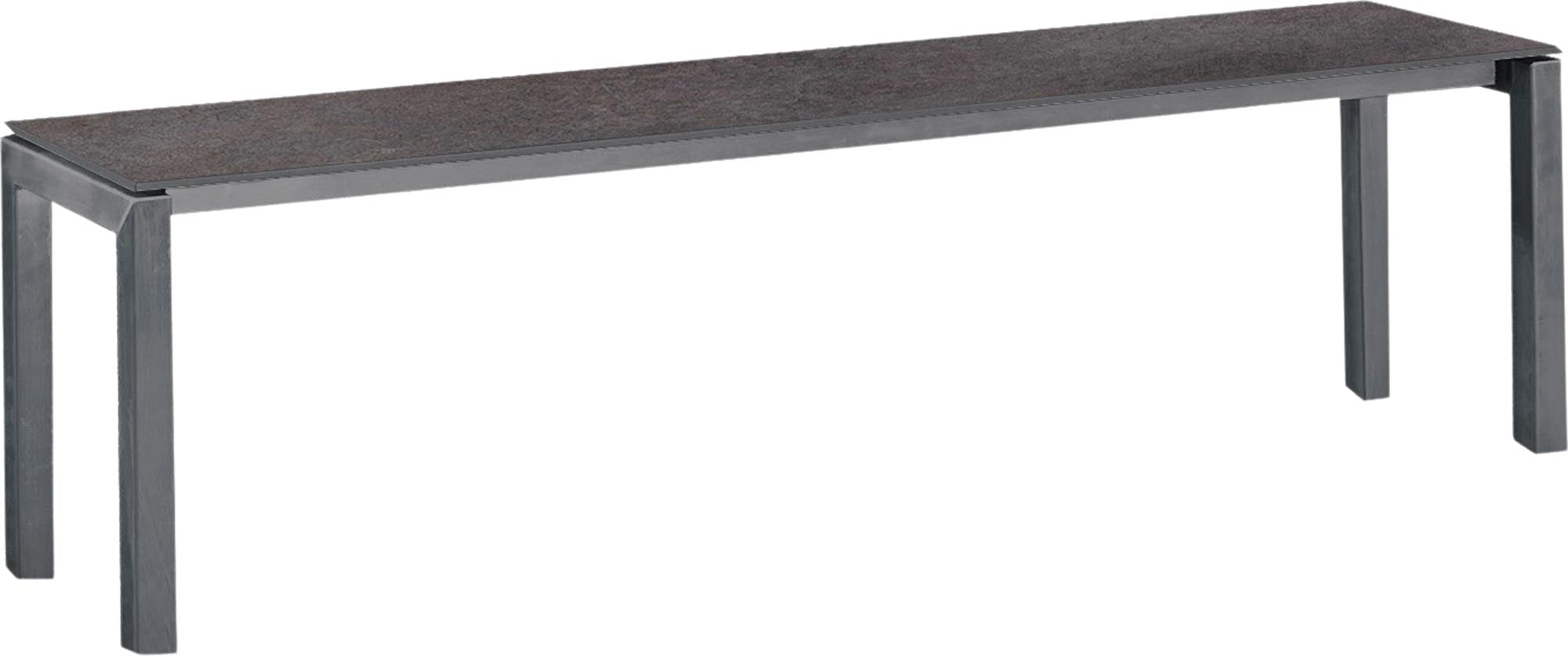 Luzern Glasfaser-Gartenbank Decor 160x32 in Cooperfield / Graphit präsentiert im Onlineshop von KAQTU Design AG. Gartenbank ist von Schaffner