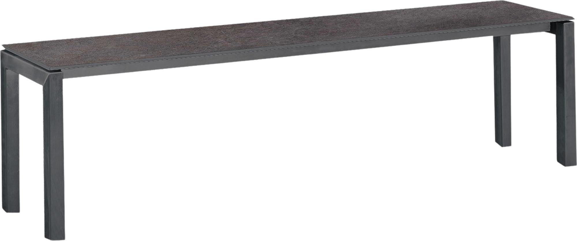 Luzern Glasfaser-Gartenbank Decor 160x32 in Cooperfield / Anthrazit präsentiert im Onlineshop von KAQTU Design AG. Gartenbank ist von Schaffner