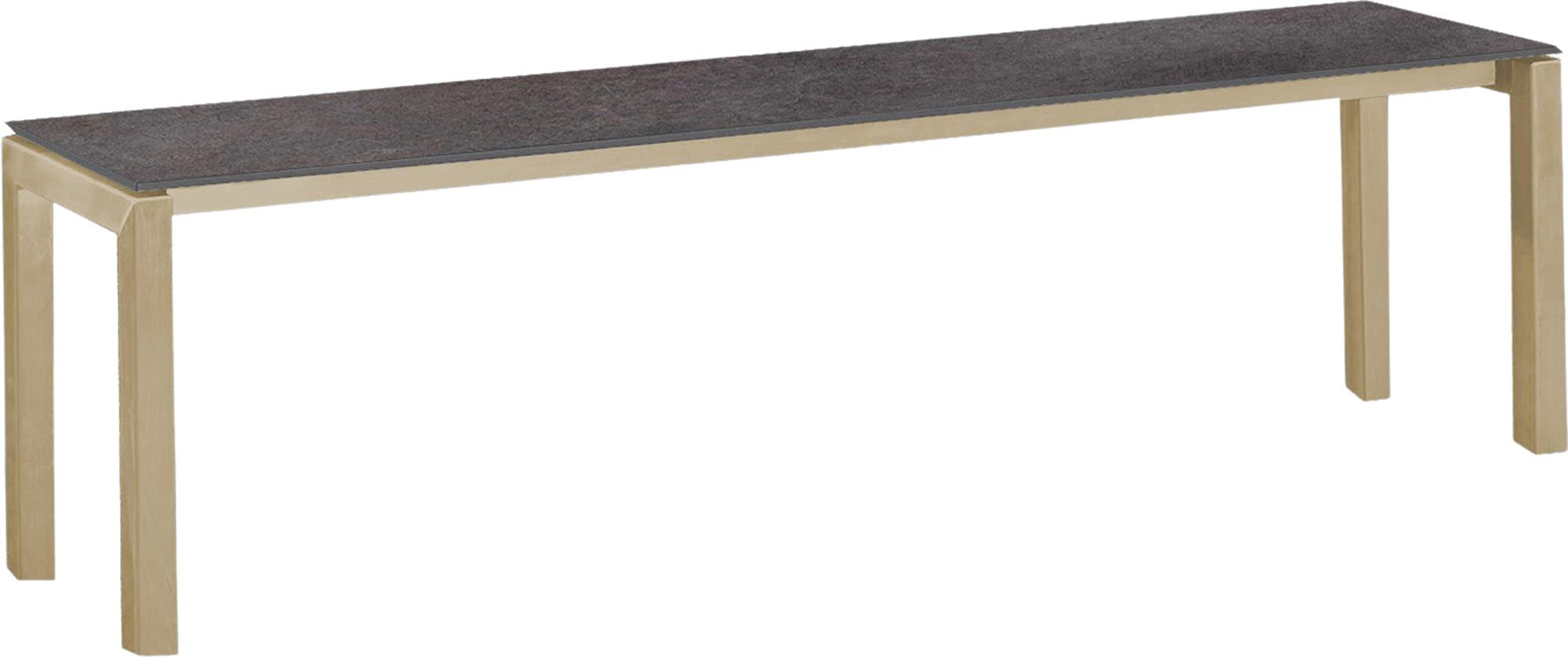 Luzern Glasfaser-Gartenbank Decor 160x32 in Cooperfield / Pastellbraun präsentiert im Onlineshop von KAQTU Design AG. Gartenbank ist von Schaffner