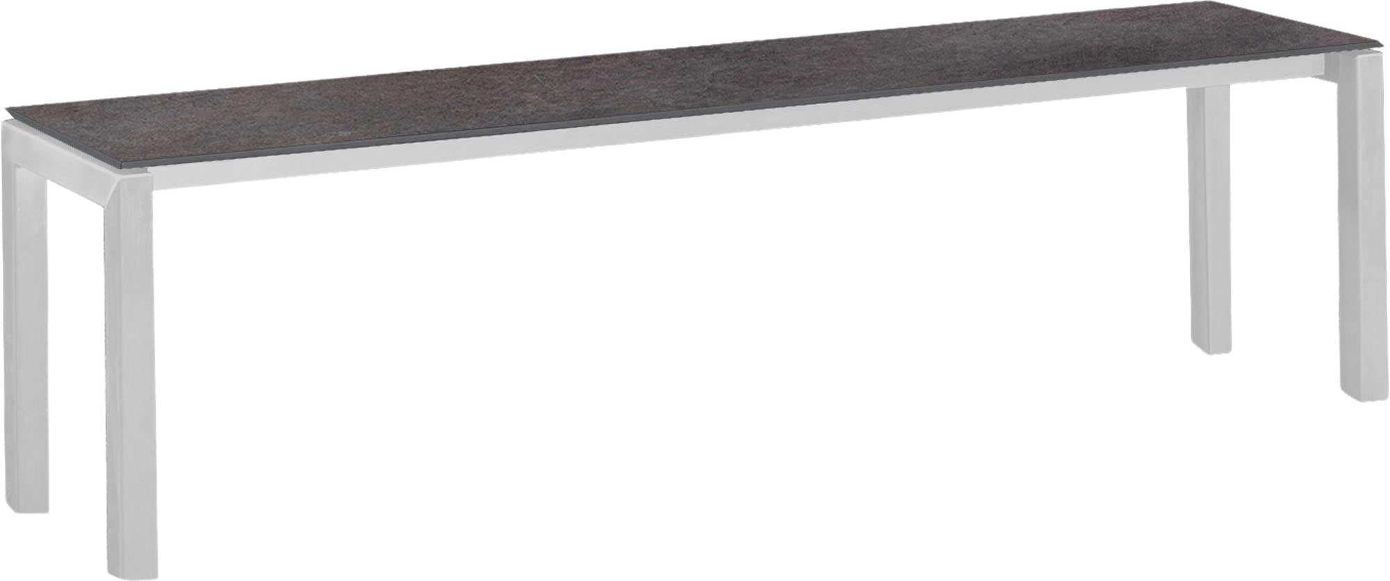 Luzern Glasfaser-Gartenbank Decor 160x32 in Cooperfield / Weiss präsentiert im Onlineshop von KAQTU Design AG. Gartenbank ist von Schaffner