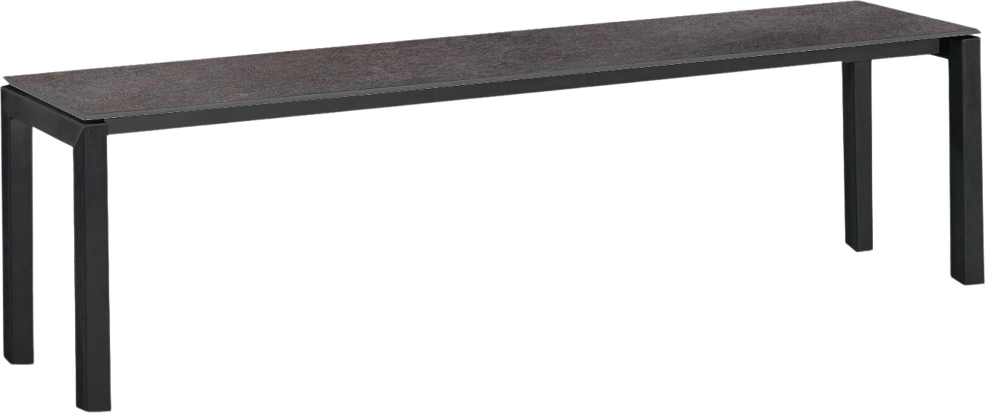 Luzern Glasfaser-Gartenbank Decor 160x32 in Cooperfield / Schwarz präsentiert im Onlineshop von KAQTU Design AG. Gartenbank ist von Schaffner