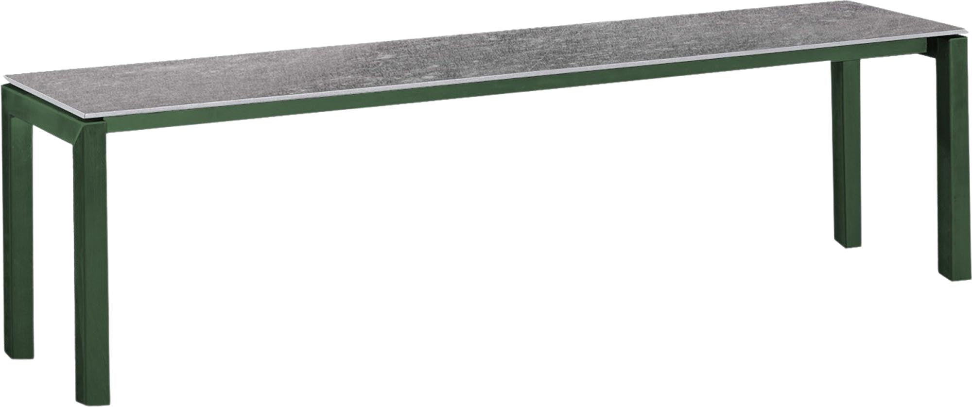 Luzern Glasfaser-Gartenbank Decor 160x32 in Beton / Tannengrün präsentiert im Onlineshop von KAQTU Design AG. Gartenbank ist von Schaffner