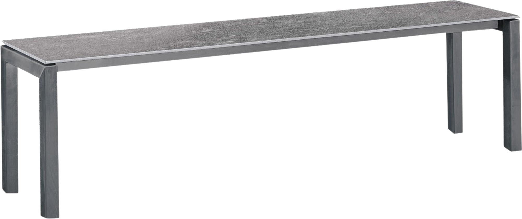 Luzern Glasfaser-Gartenbank Decor 160x32 in Beton / Graphit präsentiert im Onlineshop von KAQTU Design AG. Gartenbank ist von Schaffner