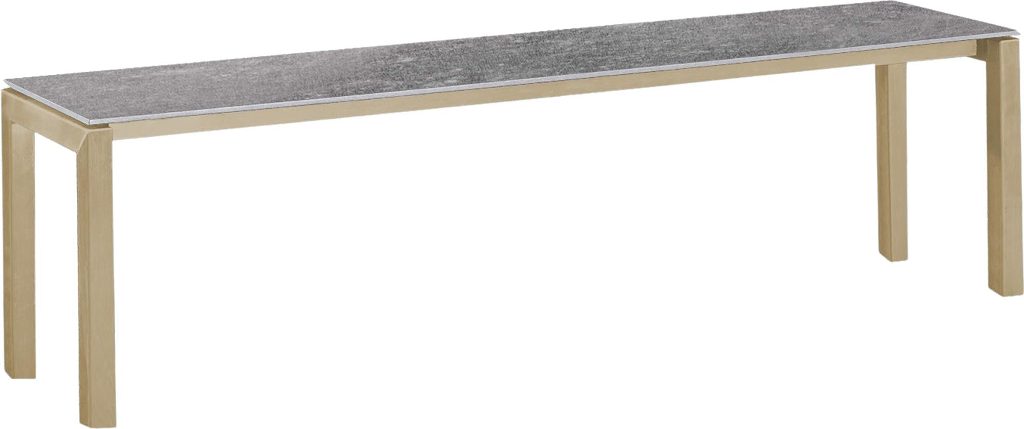 Luzern Glasfaser-Gartenbank Decor 160x32 in Beton / Pastellbraun präsentiert im Onlineshop von KAQTU Design AG. Gartenbank ist von Schaffner