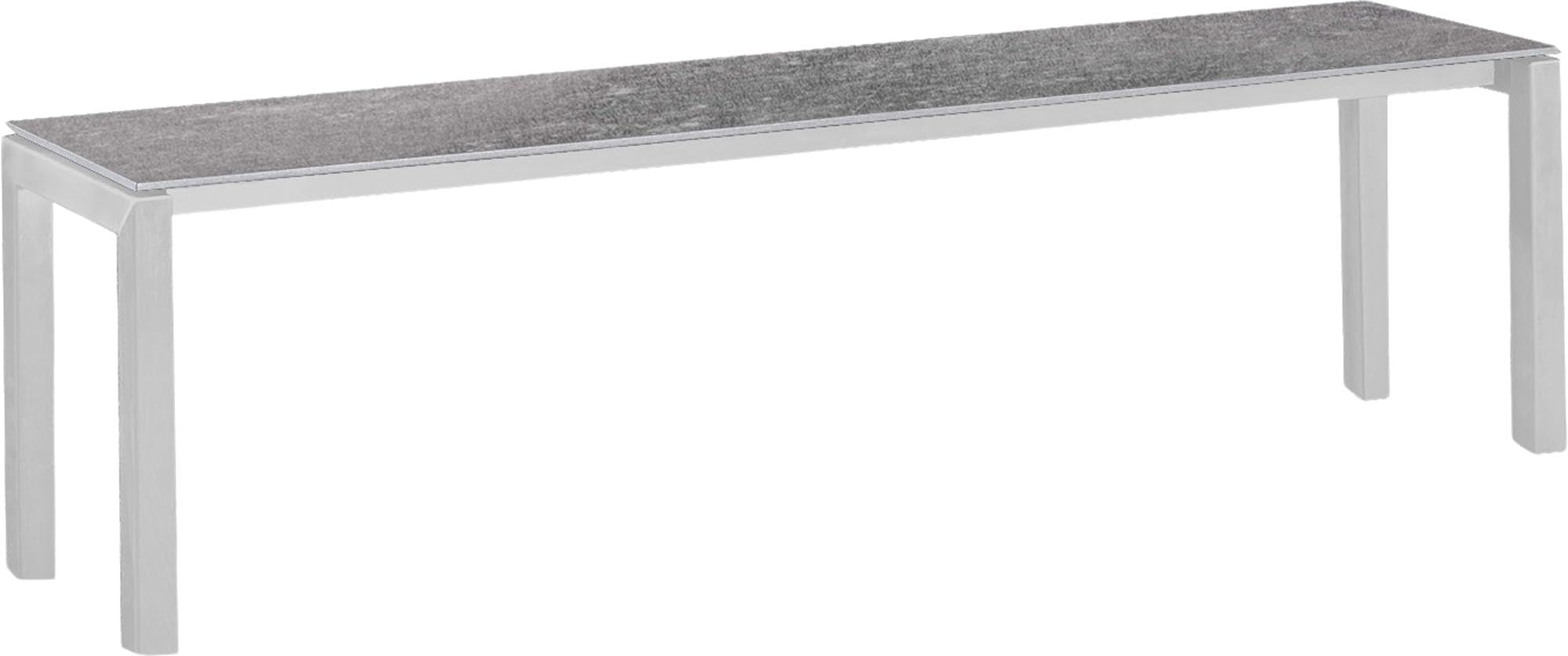 Luzern Glasfaser-Gartenbank Decor 160x32 in Beton / Weiss präsentiert im Onlineshop von KAQTU Design AG. Gartenbank ist von Schaffner