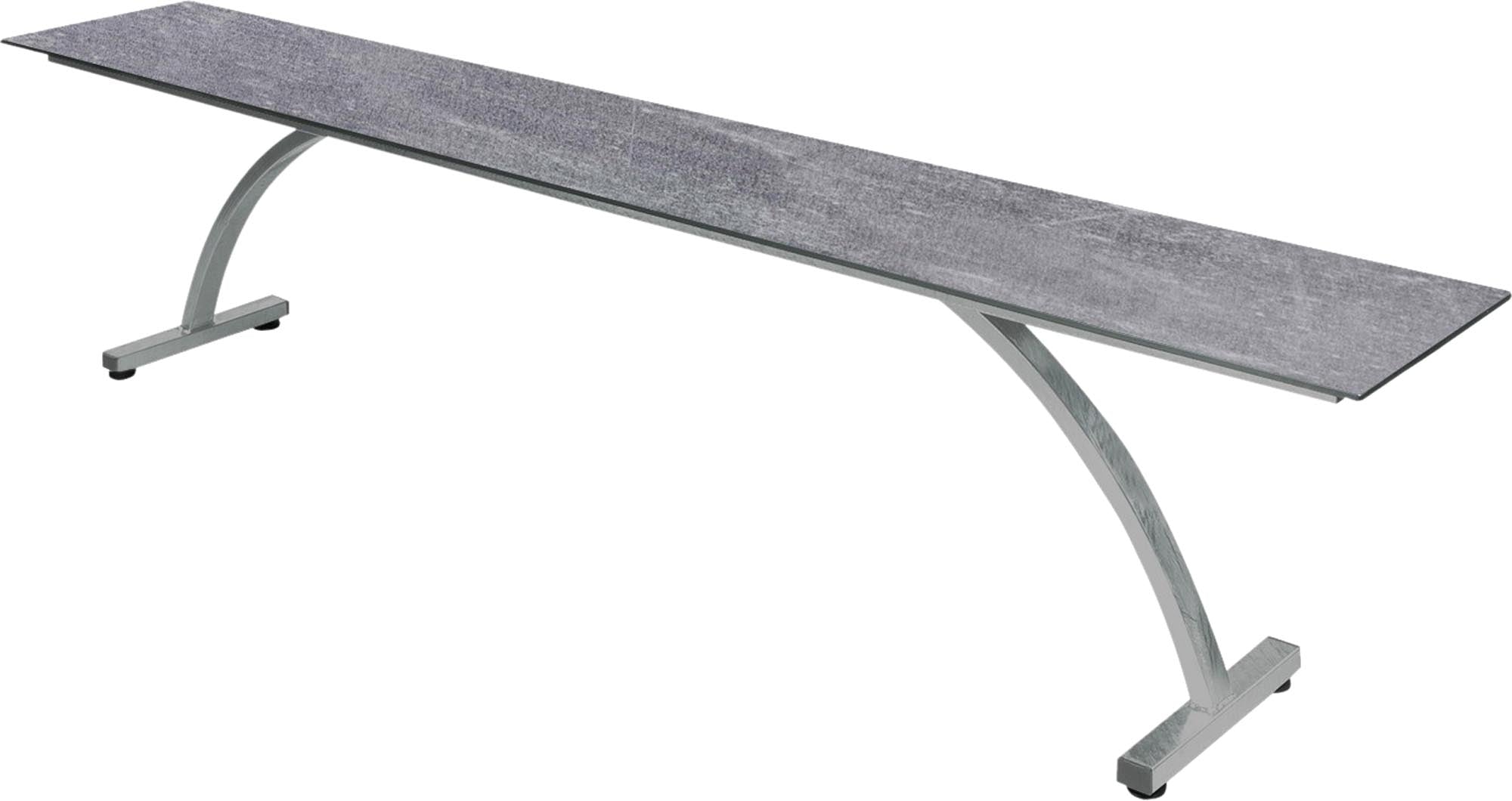 Bernardino Gartenbank aus Glasfasern 220x32 in Beton präsentiert im Onlineshop von KAQTU Design AG. Gartenbank ist von Schaffner
