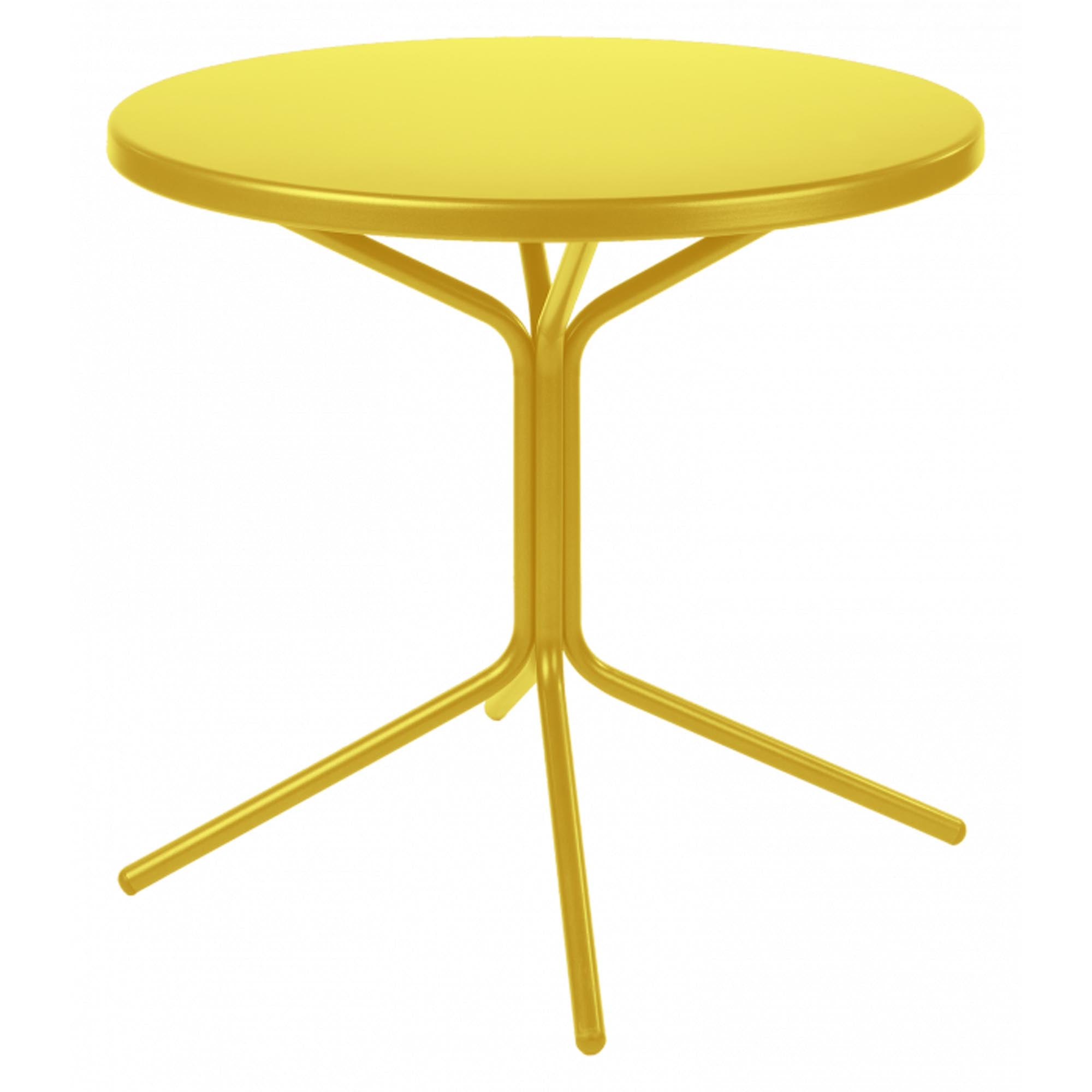 PIX Metall-Beistelltisch Outdoor ø54 / 54 in Gelb präsentiert im Onlineshop von KAQTU Design AG. Beistelltisch Outdoor ist von Schaffner