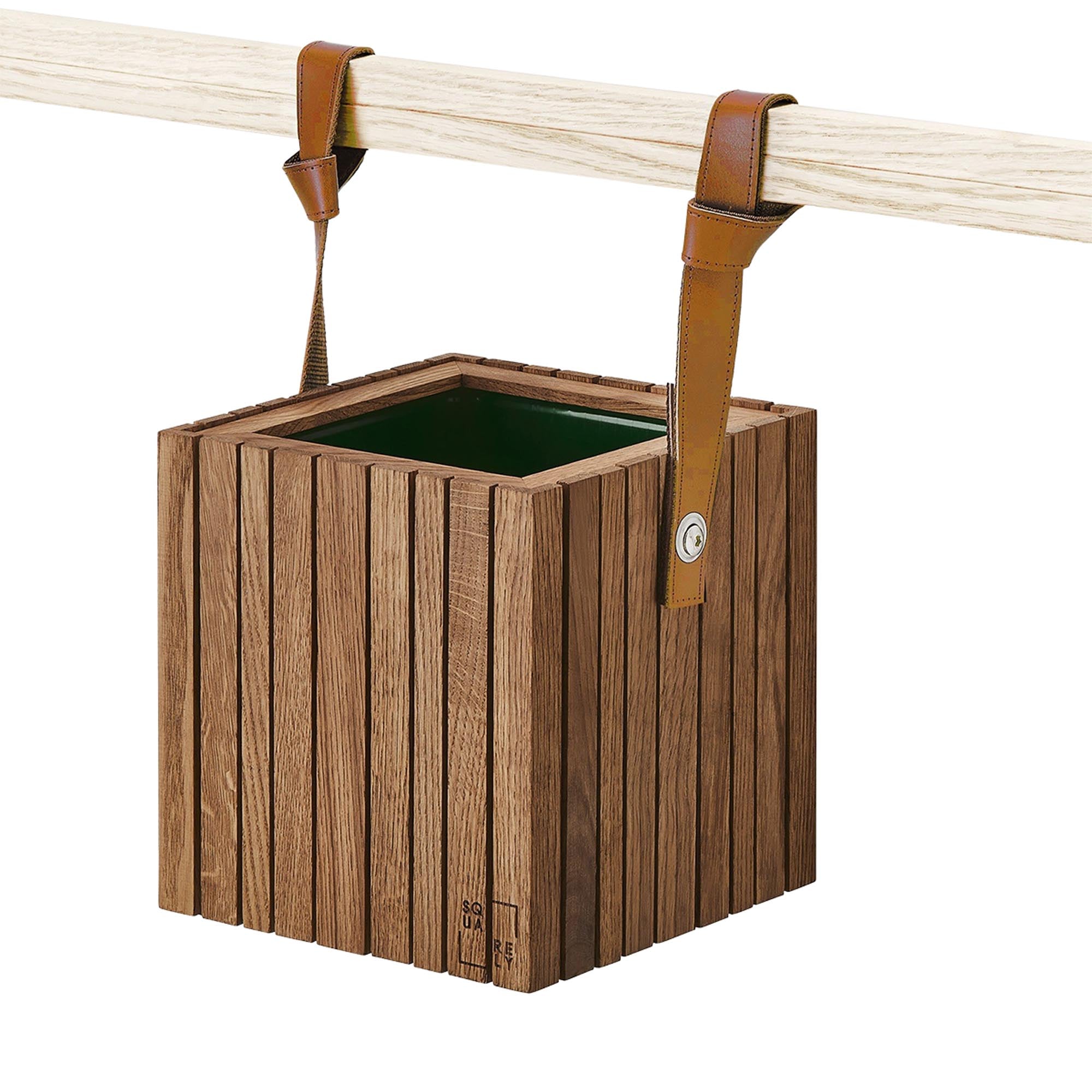 Elegantes Pflanzgefäss mit integriertem Haltesystem von Squarely.