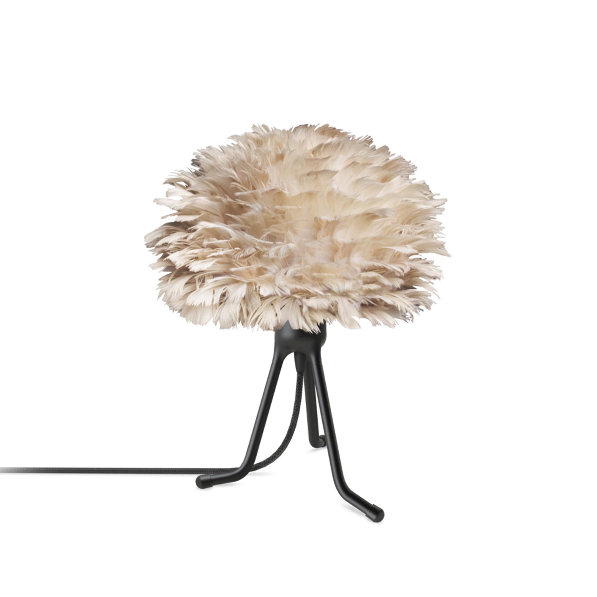 Eos Micro: Handgefertigter Lampenschirm aus Gänsefedern, der warmes Licht und Eleganz in Ihr Zuhause bringt. Ideal für individuelle Beleuchtung.