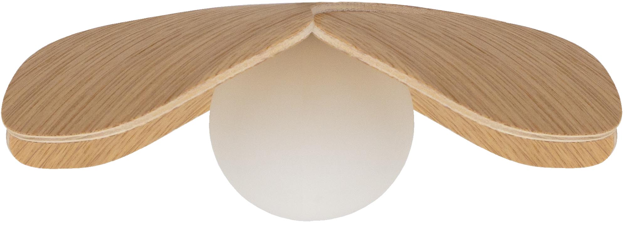 Eleganter Lampenschirm aus Eichenfurnier mit floraler Note.