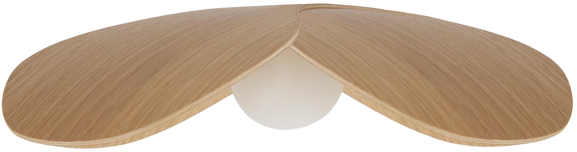 Eleganter Lampenschirm aus Eichenfurnier mit floraler Note.