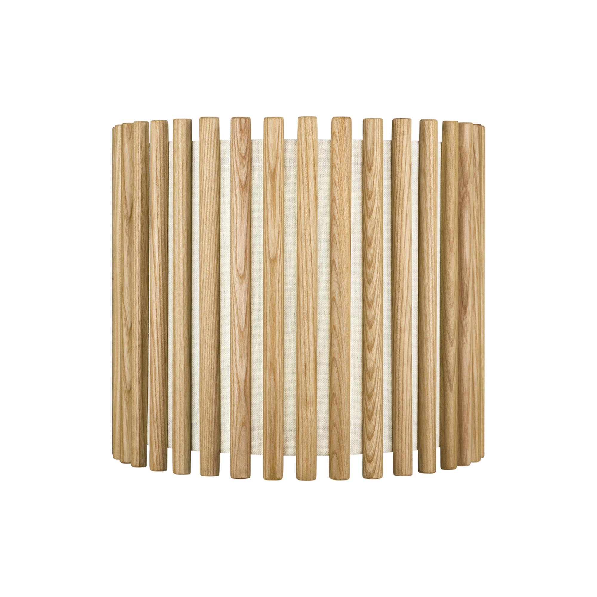 Eleganter Komorebi Lampenschirm: Harmonisches Lichtspiel aus Holz.