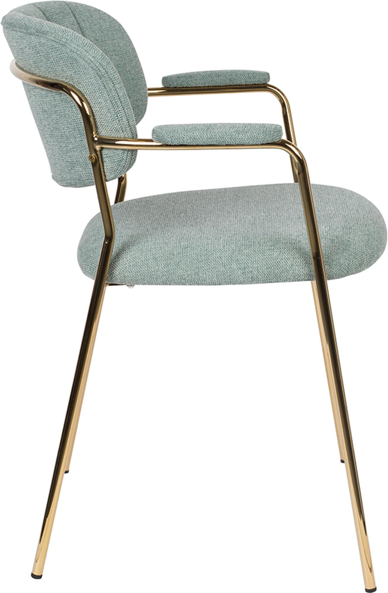 Stilvoller Jolien Armlehnstuhl, gepolstert, von White Label Living.