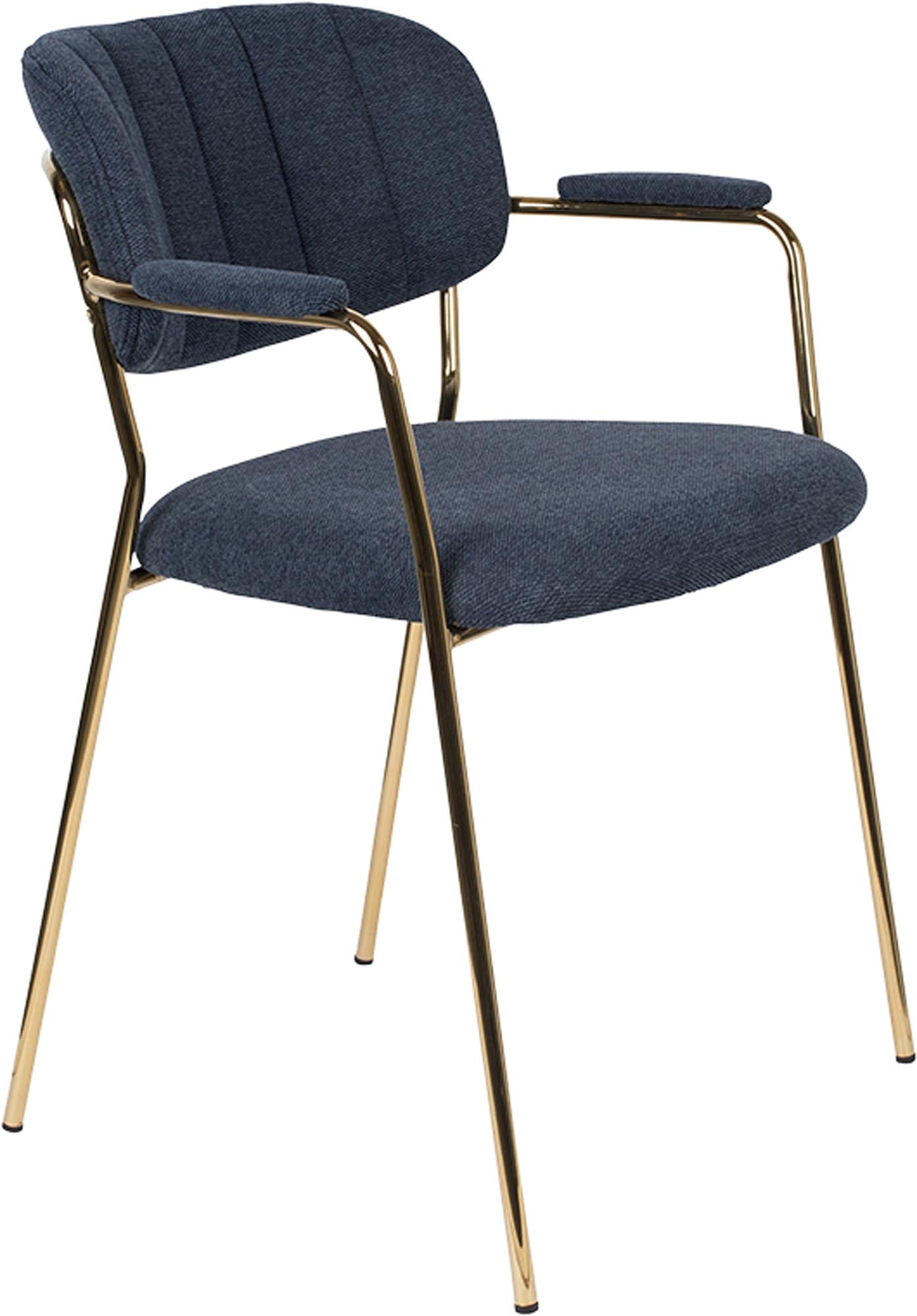 Eleganter Jolien Armlehnstuhl, gepolstert, von White Label Living.