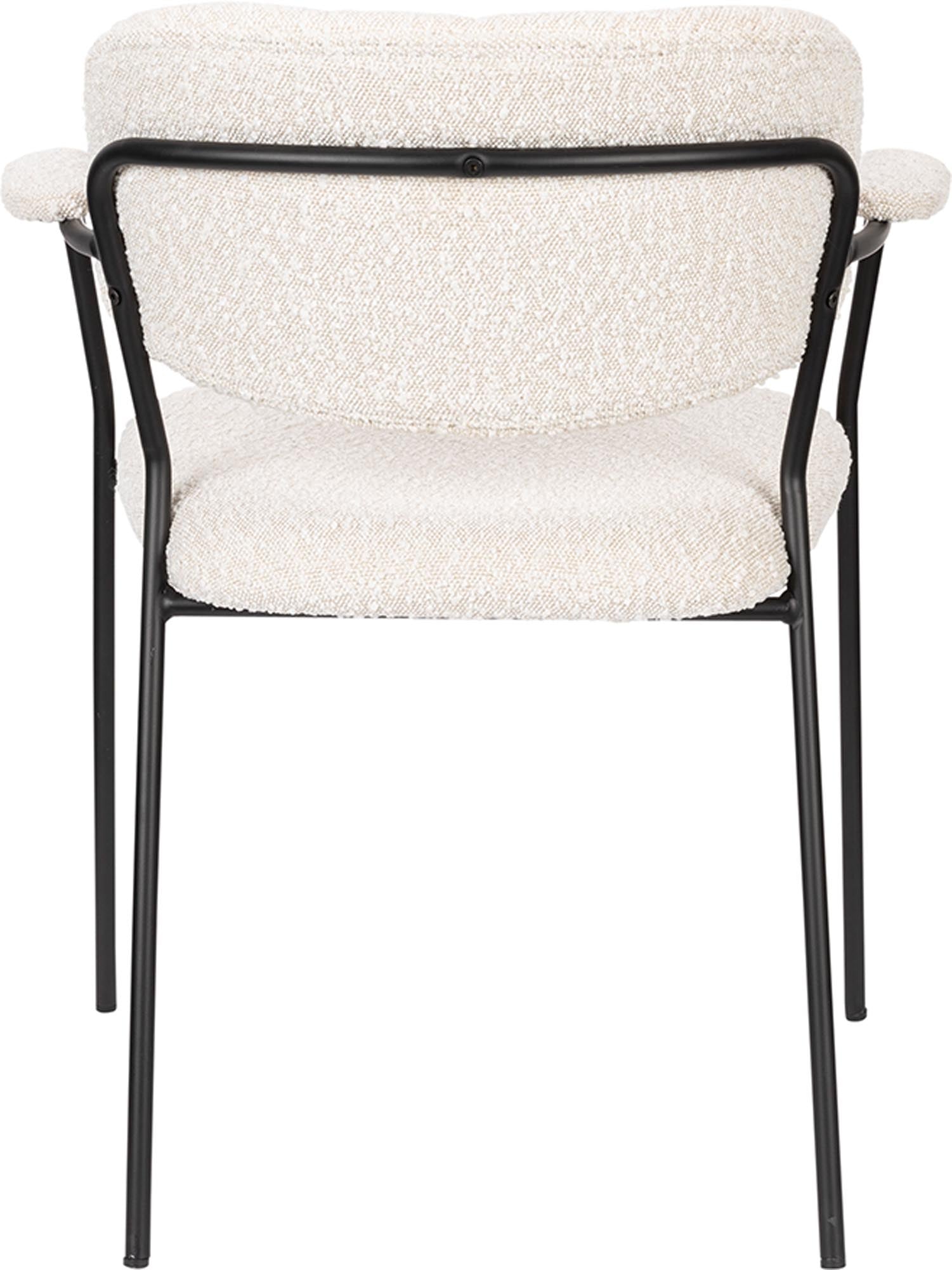 Stilvoller Jolien Armlehnstuhl, gepolstert, von White Label Living.