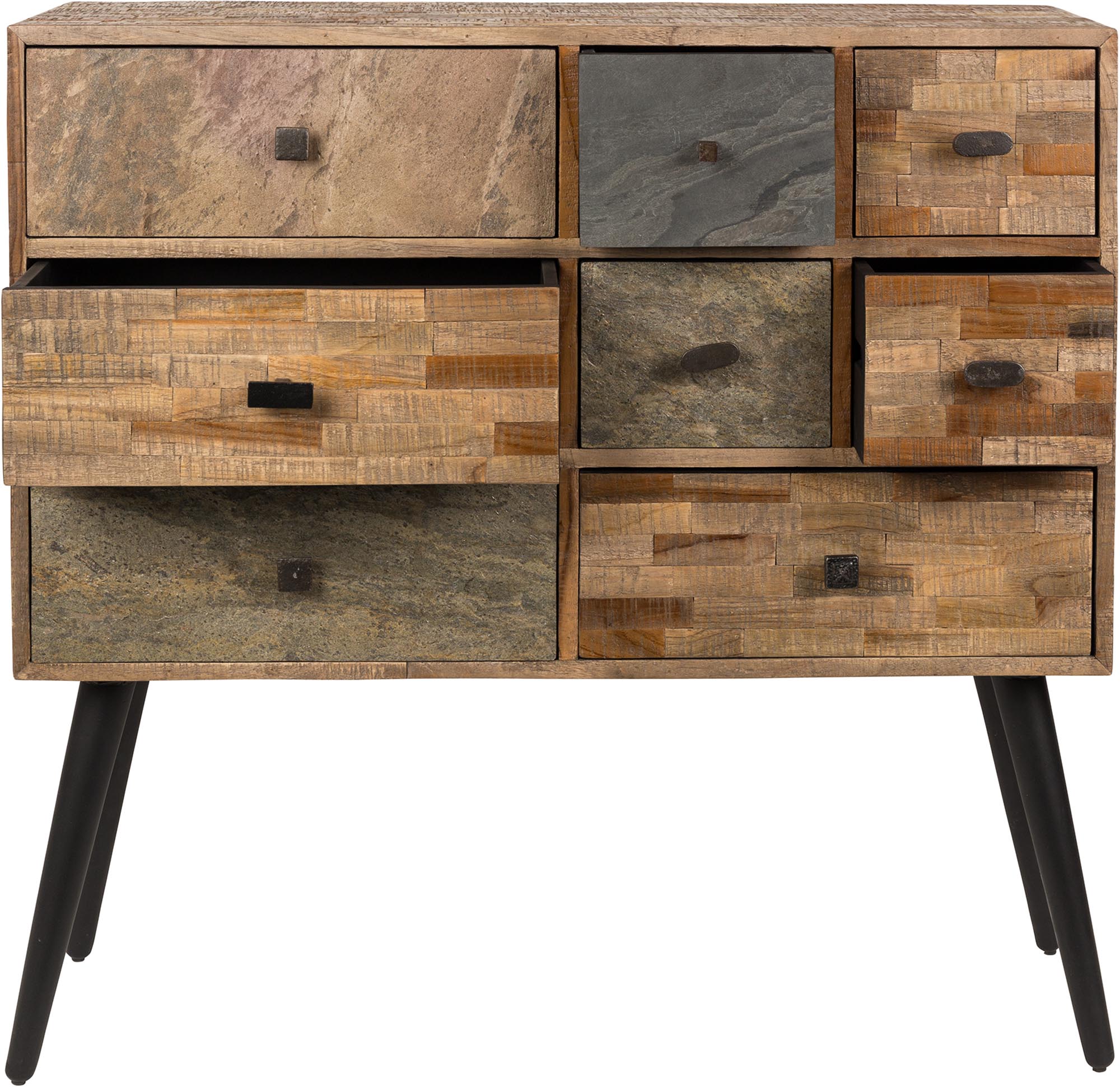 Elegantes Sideboard SAN von White Label Living – perfekter Mix aus modernem Design und funktionaler Stauraumlösung für Ihr Zuhause.