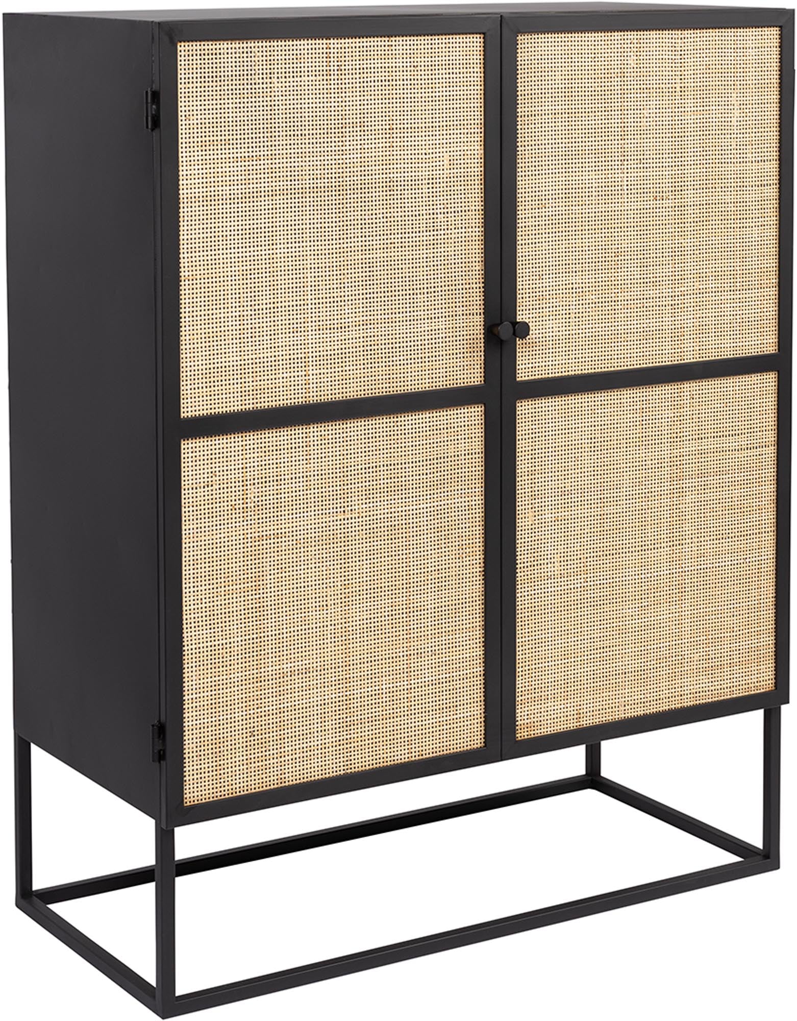 Stilvolles 2-türiges Guuji Cabinet von White Label Living, ideal für moderne Wohnräume und zur Aufbewahrung von persönlichen Gegenständen.