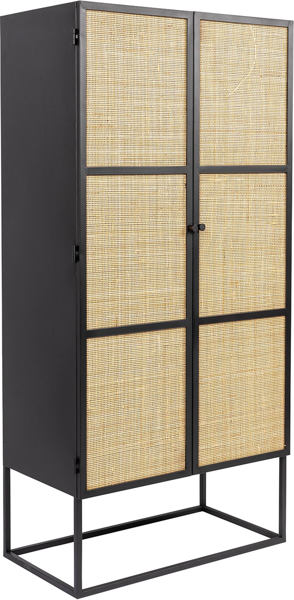 Stilvolles 2-türiges Cabinet Guuji High von White Label Living, ideal für modernen Stauraum und elegante Raumgestaltung.