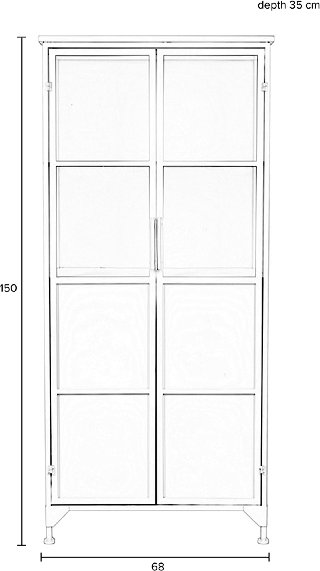 Eleganter 2-türiger MIYA HIGH Schrank von White Label Living.