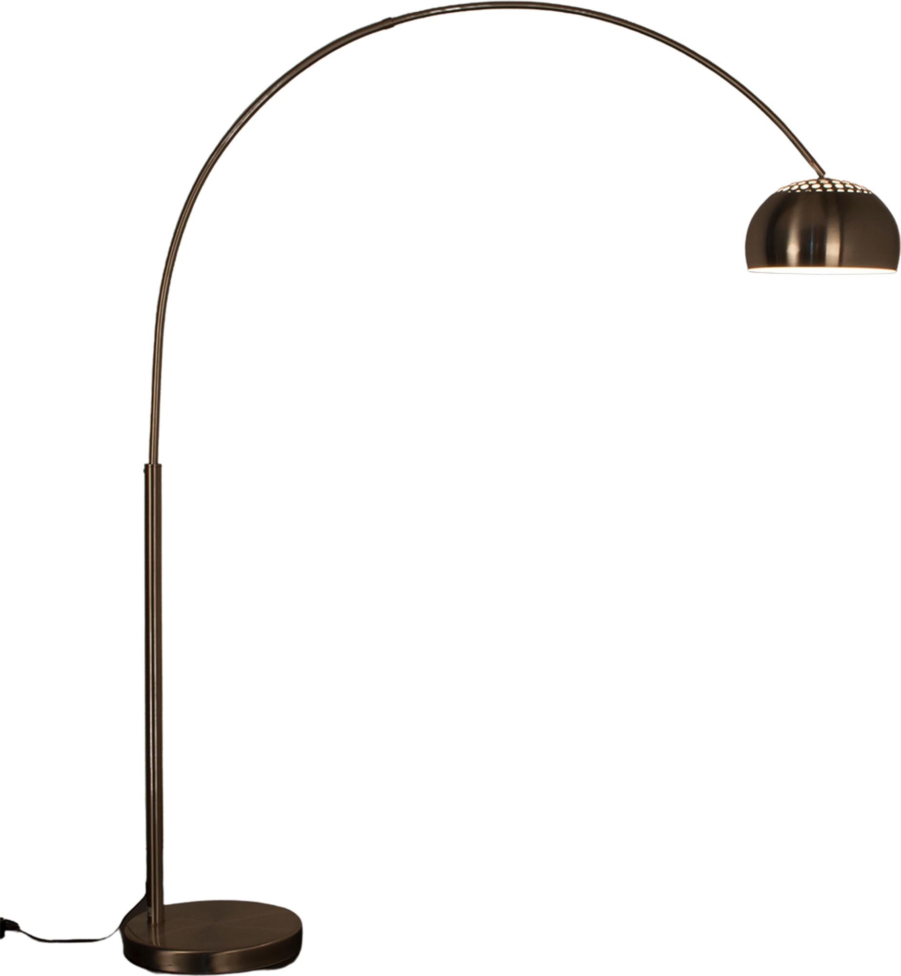 Moderne Stehleuchte Bow von White Label Living: Stilvolles Design, flexibler Kopf für gezielte Beleuchtung. Perfekt für jeden Raum.