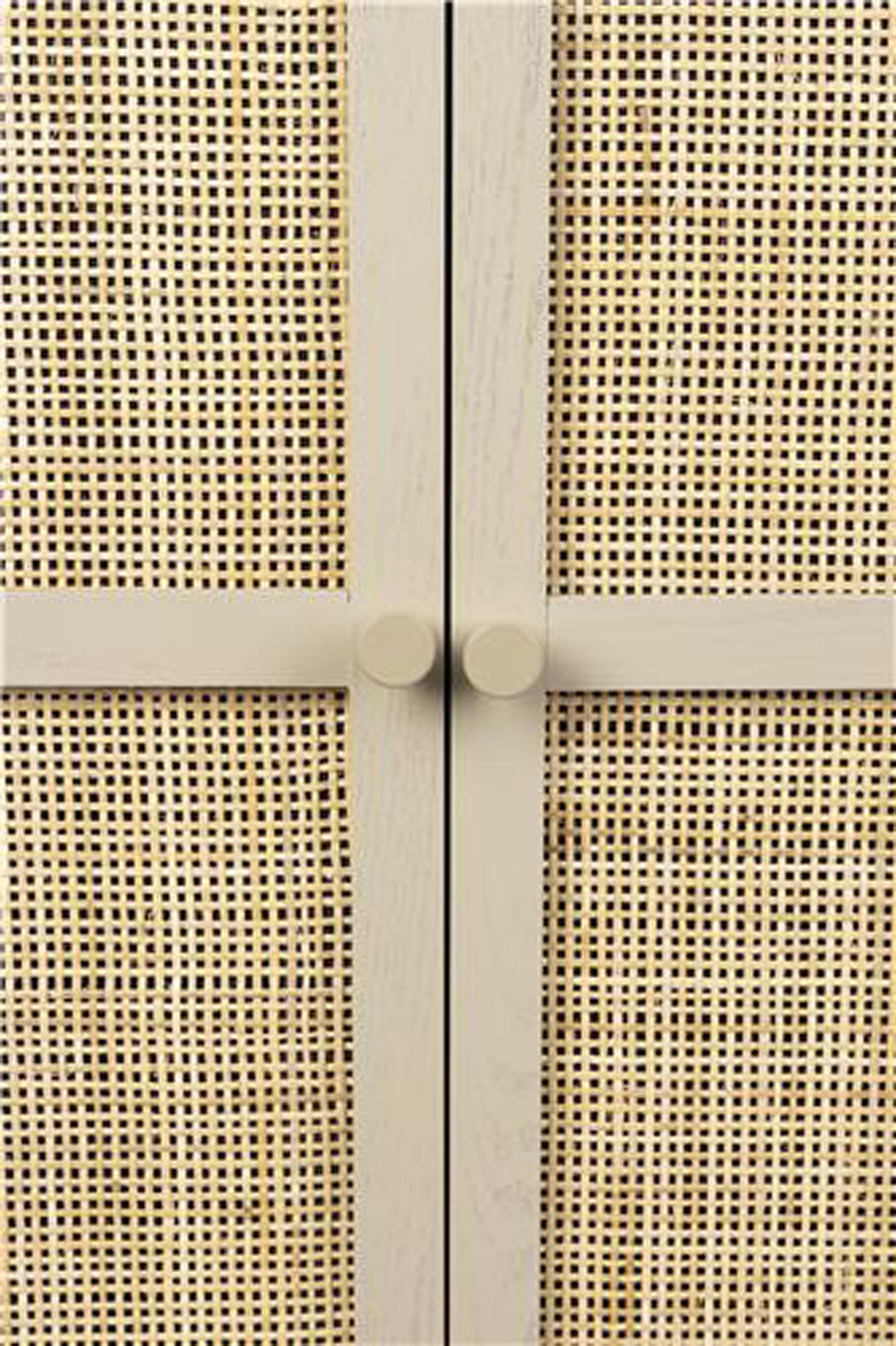 Modernes CABINET AMAYA mit Rattan-Design von White Label Living.