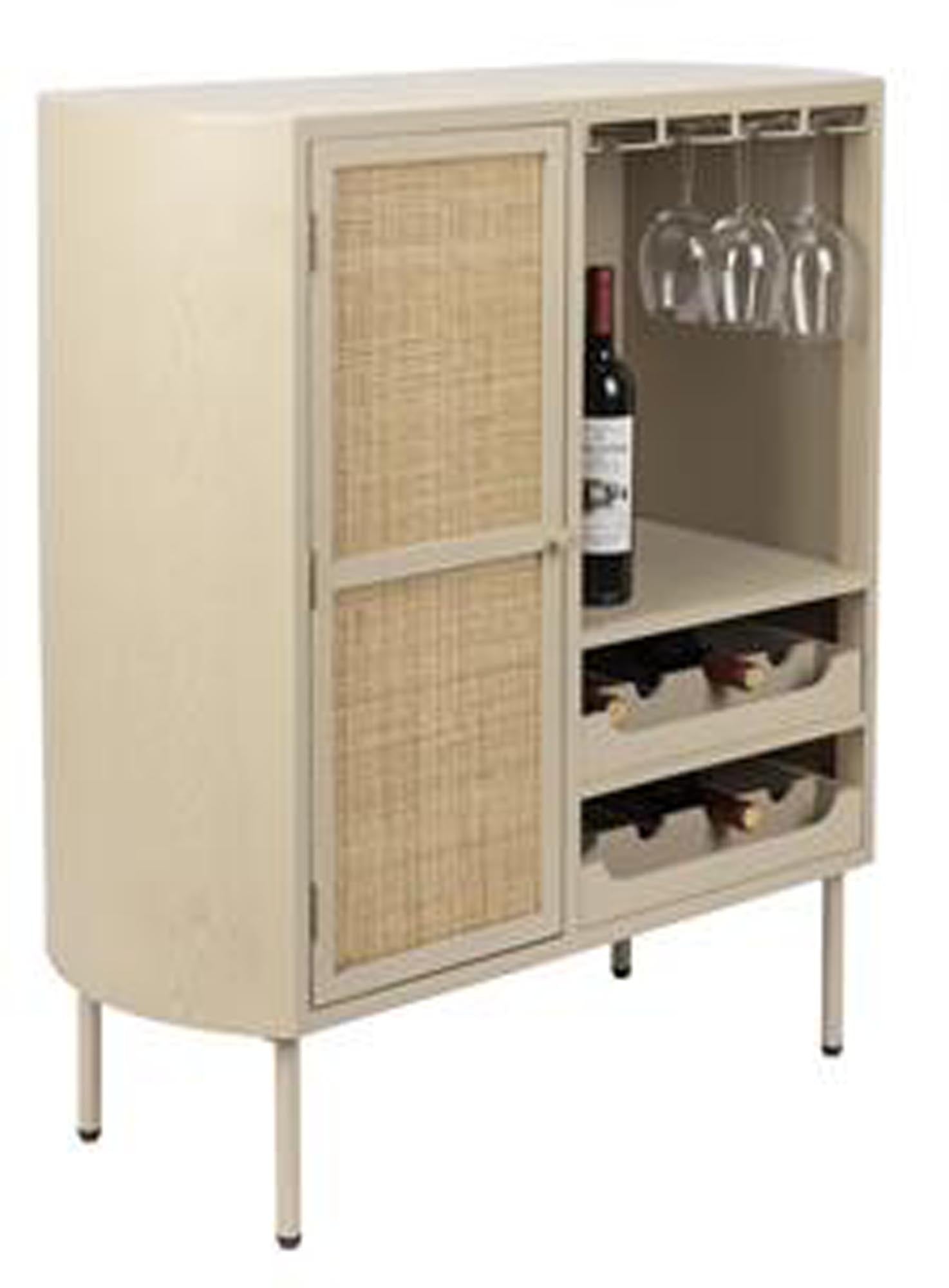 Stilvoller Weinhalter CABINET AMAYA LOW von White Label Living.