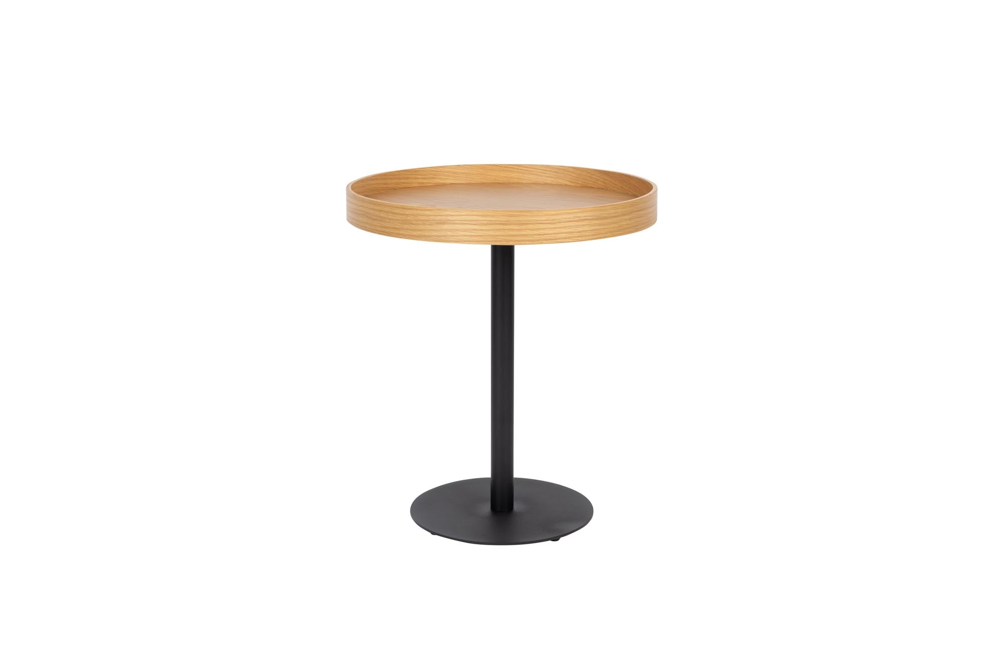 Eleganter Beistelltisch Yuri S von White Label Living, aus hochwertigem Holz und robustem Eisen, perfekt für jedes moderne Zuhause.