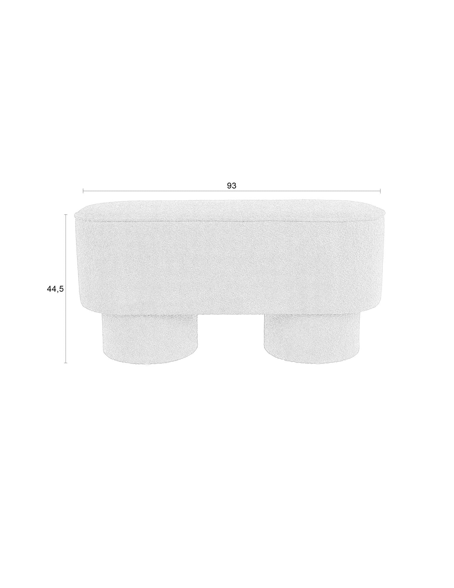 Elegante Bank Marcos: robustes Kiefernholz, pflegeleichter Polyesterbezug, ideal für stilvolles Wohnen.