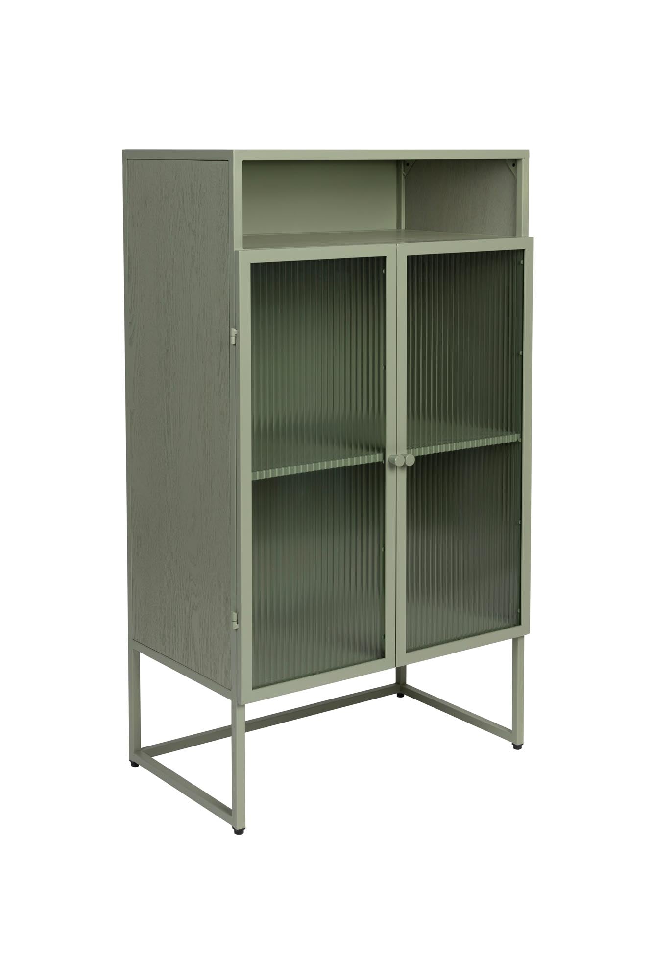 Stilvoller Cabinet Herbe Large von White Label Living: Moderner Schrank mit Glasfront, ideal für Bücher und Deko. Perfekt für jedes Zuhause.