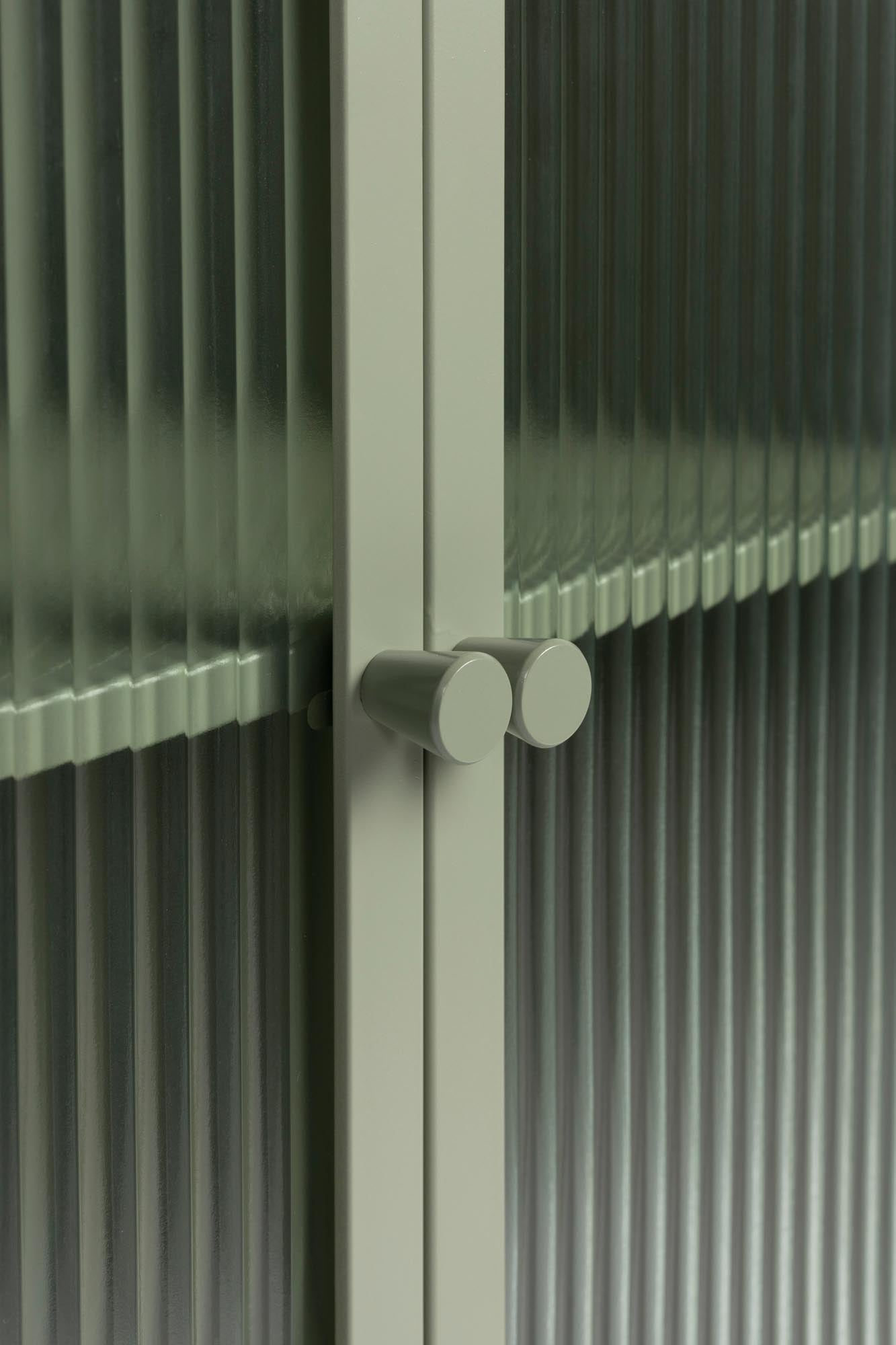 Der Cabinet Herbe Large von White Label Living: Stilvoller Stauraum aus MDF, Metall und Glas für Bücher und Deko in jedem Raum.