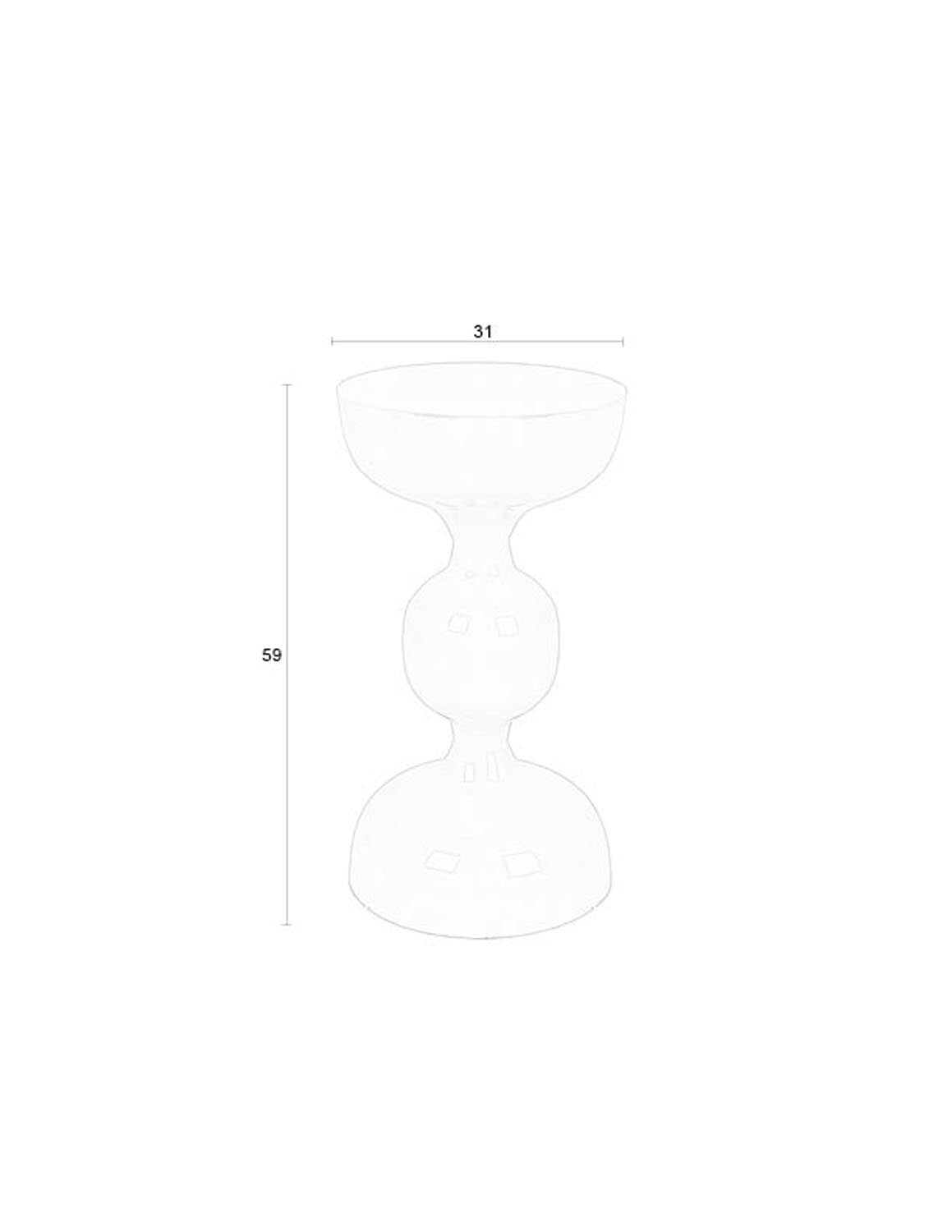 Eleganter Beistelltisch Lars in trendigem Grünton von White Label Living. Ideal für stilvolle Akzente in jedem Raum.