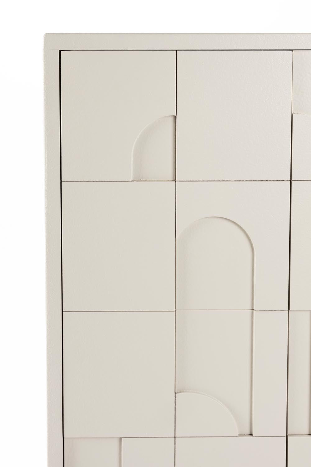 Stilvoller Funk Low Schrank von White Label Living aus MDF-Material.