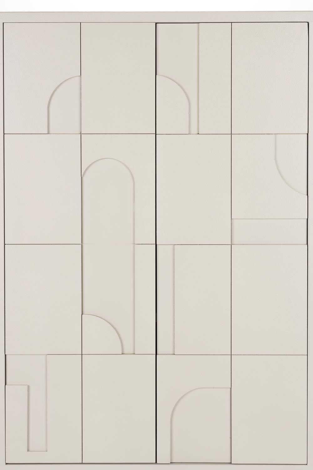 Erleben Sie den Schrank Funk High von White Label Living – stilvoll, funktional und ideal für Ihre Aufbewahrungslösungen.