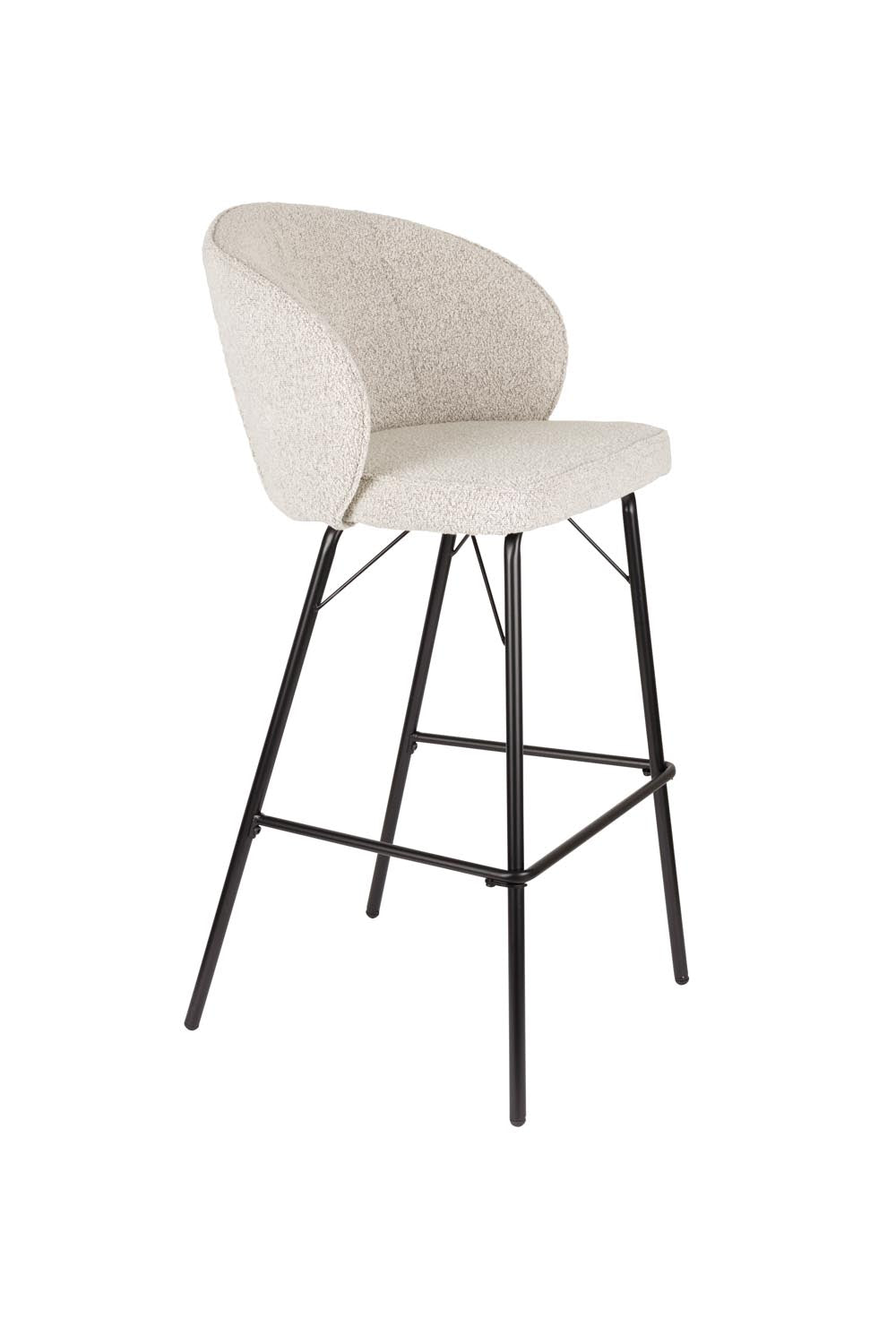 Eleganter Barhocker Joa Beige: Stilvoll, bequem, robust. Perfekt für moderne, skandinavische oder klassische Räume.