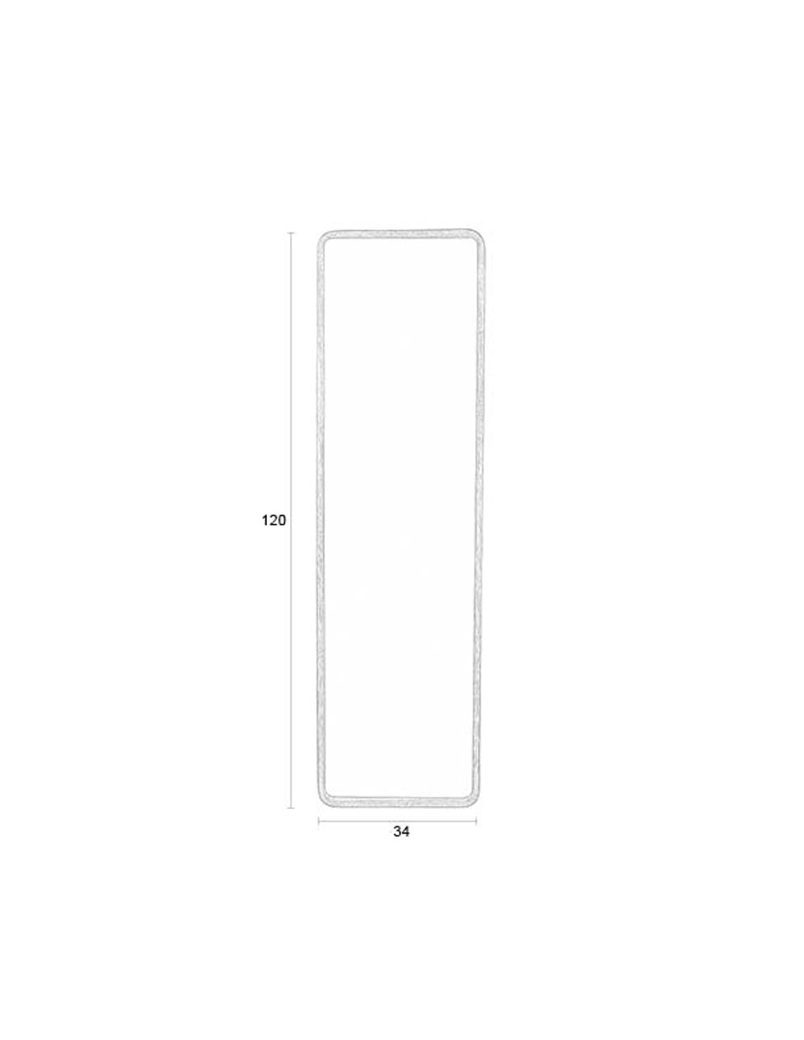 Eleganter Nyko Spiegel L mit nachhaltigem Gummibaumholzrahmen.