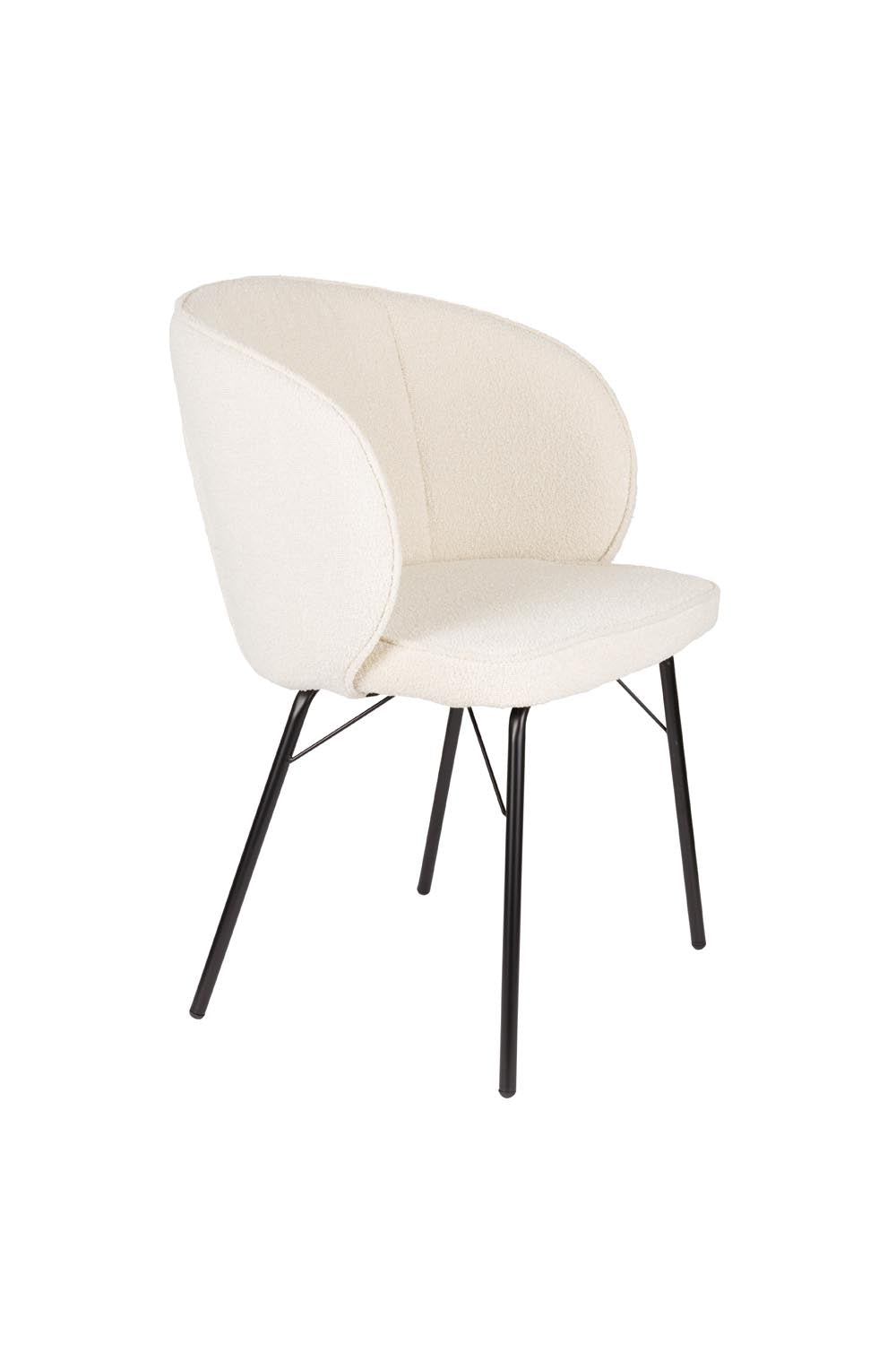 Eleganter, weisser Schalenstuhl aus robustem Polyester, bietet zeitlosen Stil und hohen Sitzkomfort für jeden Raum.