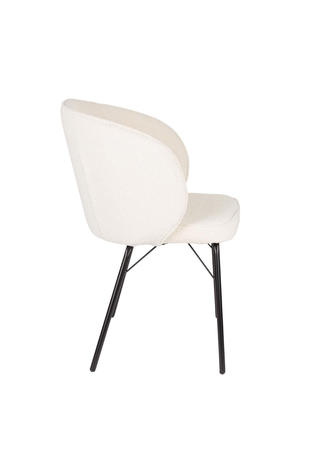 Moderner Stuhl Joa Weiss von White Label Living für stilvolle Räume.