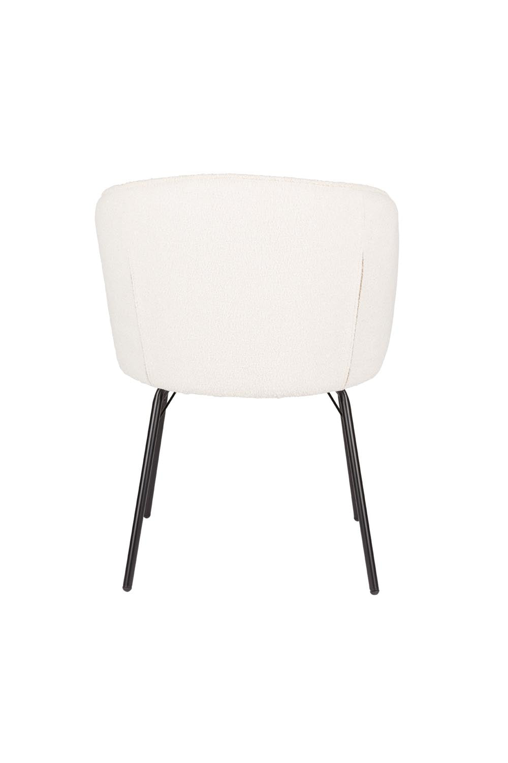 Minimalistischer Stuhl Joa Weiss von White Label Living für Ihr Zuhause.