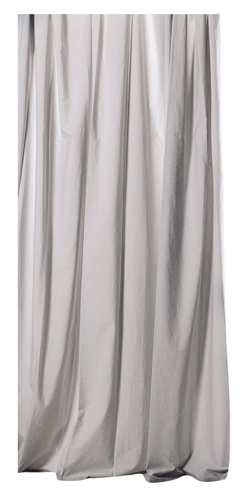 Eleganter Vorhang aus ägyptischer Baumwolle, Weiss/Sand, ZigZagZurich.