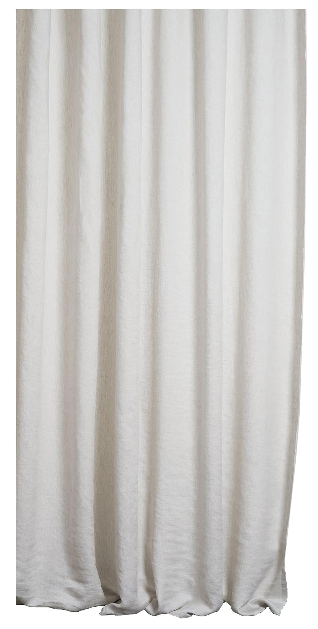 Eleganter Two-Tone Vorhang aus Naturleinen, stonewashed von ZigZagZurich.