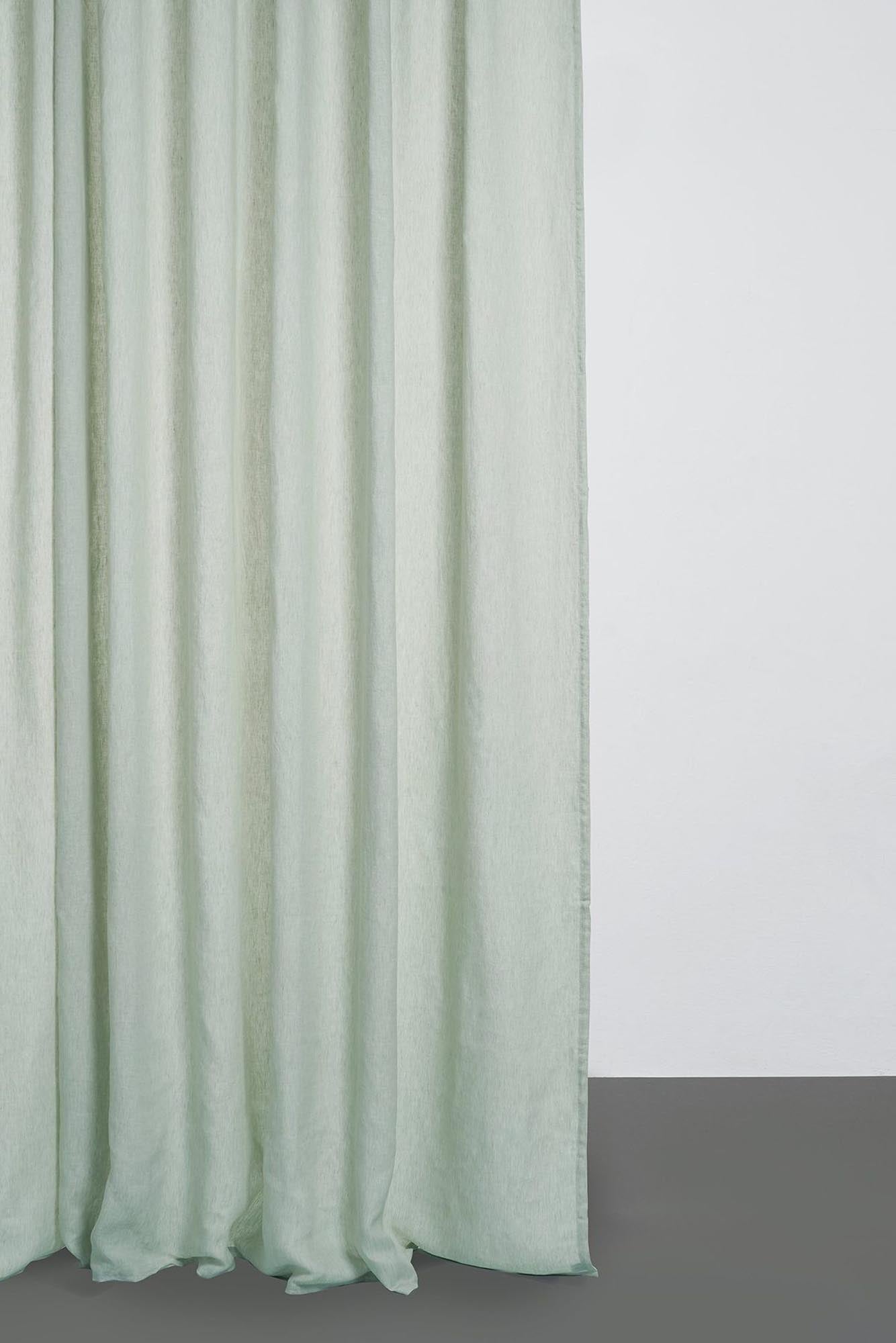 Erleben Sie den luxuriösen Two Tone Vorhang von ZigZagZurich: Edles Stonewashed Leinen, sanft und modern, für ein stilvolles Zuhause.