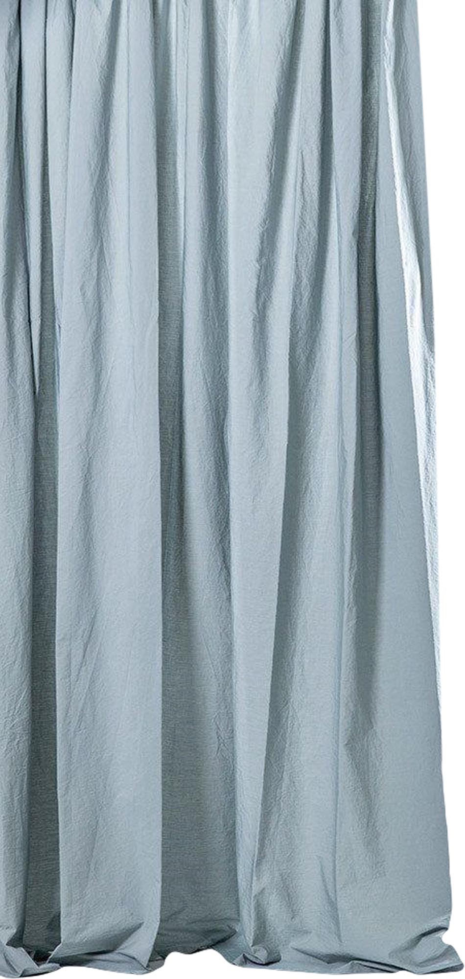 Eleganter blauer Vorhang aus hochwertiger ägyptischer Baumwolle von ZigZagZurich – ideal für stilvolle Fensterdekoration.