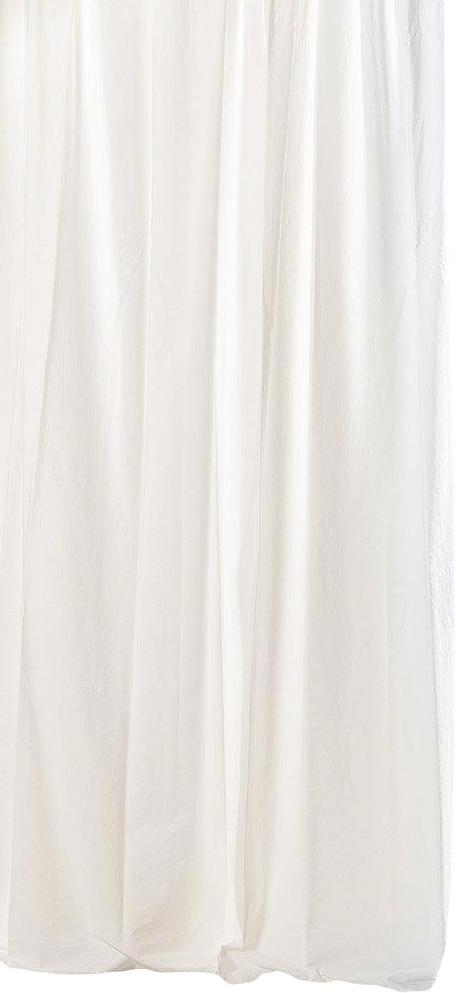 Eleganter Vorhang aus ägyptischer Baumwolle, Weiss/Sand, ZigZagZurich.