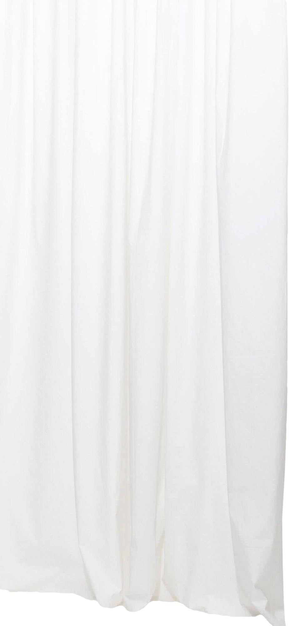 Luxusvorhang aus ägyptischer Baumwolle in Weiss/Sand von ZigZagZurich.