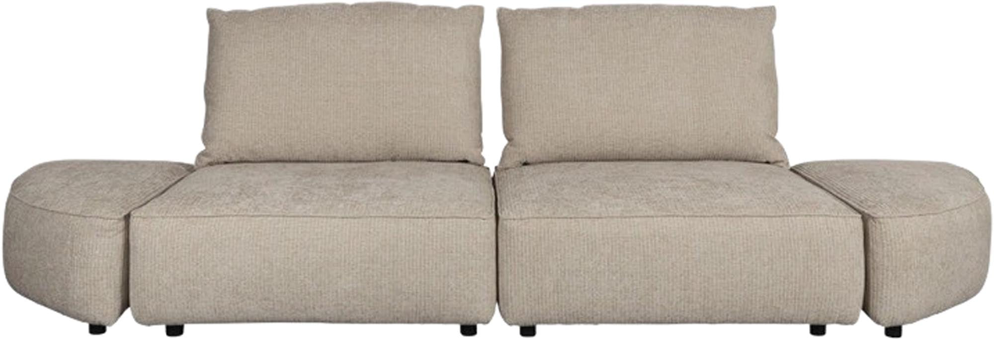 Modernes 3-Sitzer Sofa Hunter von Zuiver: Komfort, Stil und Funktionalität mit pflegeleichtem Stoffbezug und stabilen Holzfüssen.