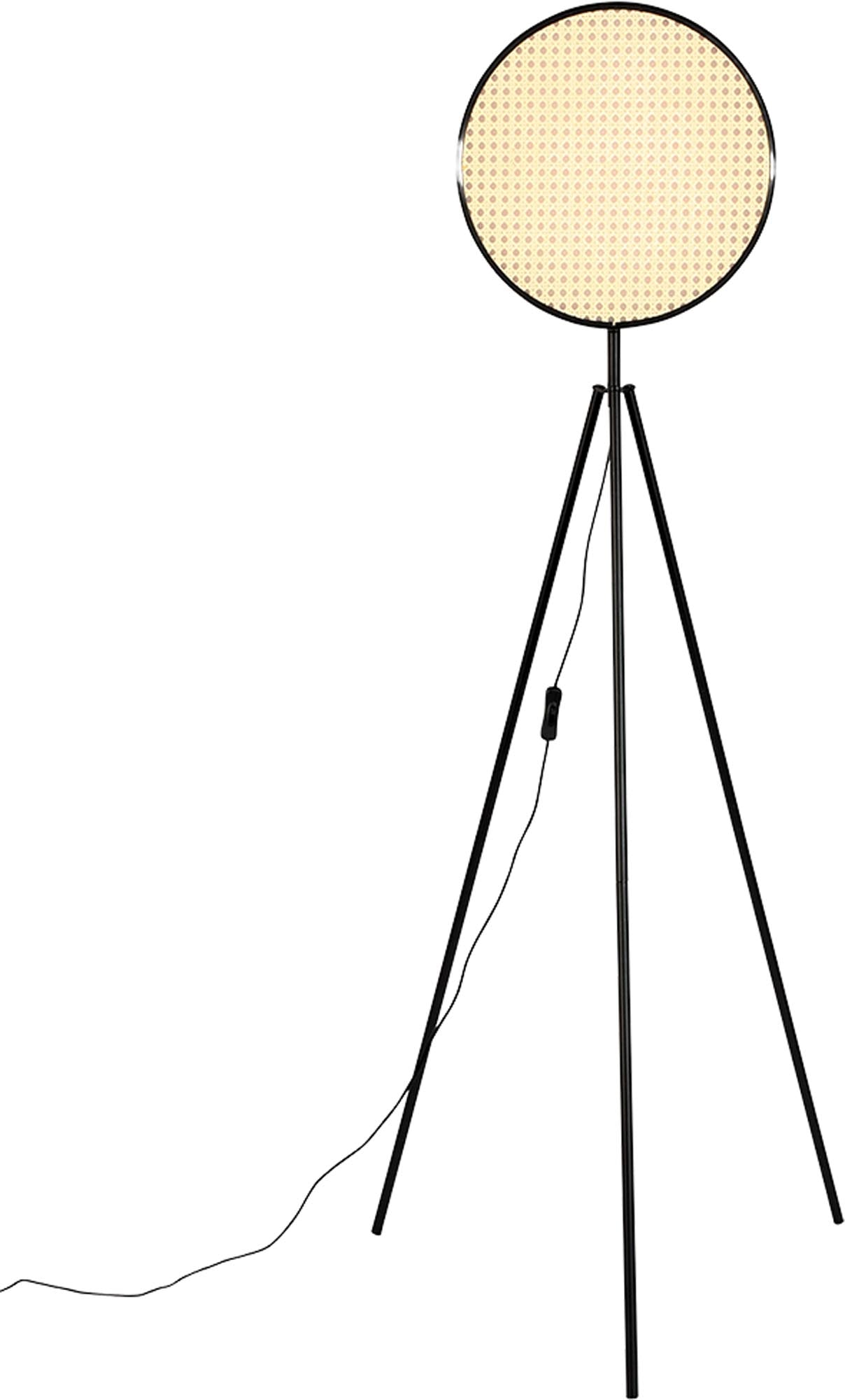 Moderne Stehleuchte Sien von Zuiver im natürlichen Rattan-Look.