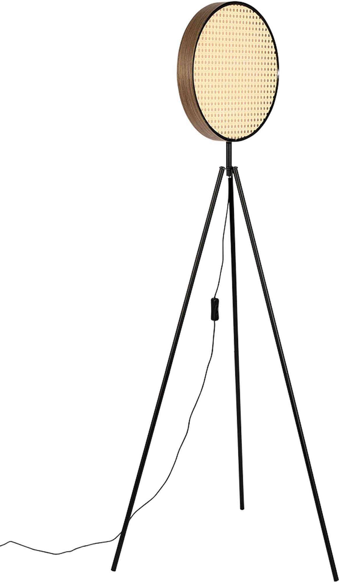 Elegante Stehleuchte Sien von Zuiver mit modernem Rattan-Design.